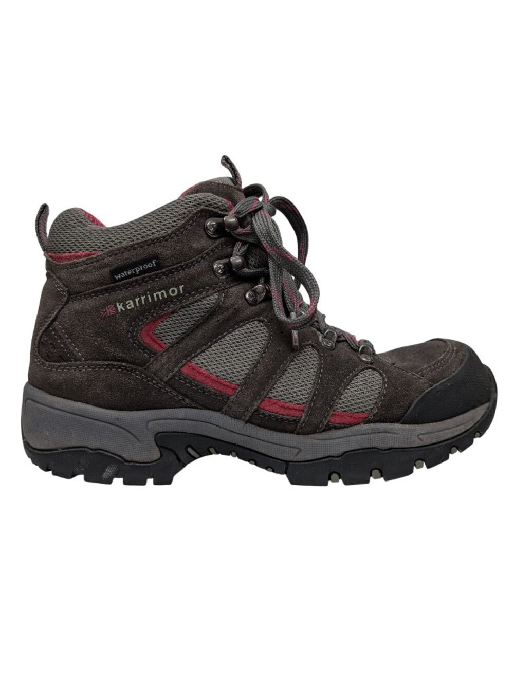 Karrimor Waterproof Hiking Boots Womens Brown Leather Bodmin 5 Size 7.5